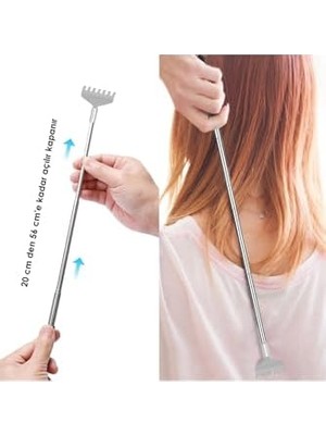 TeknoKapsül Teleskopik Sırt Kaşıyıcı 56 cm 2'li Set Gri, 721960