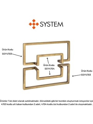 TeknoKapsül 96 mm Antik Rengi Kulp Tek Adet Yarım