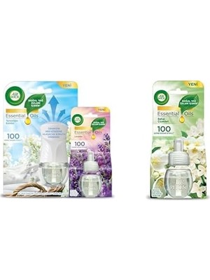 TeknoKapsül Air Wick Le Elektrikli Oda Kokusu Temizliğin Esintisi Kit (Cihaz + Yedek Şişe) + Lavanta Yedek Şişe
