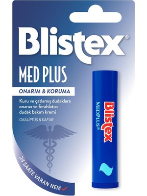 TeknoKapsül Blistex Medplus Stick Kuru Çatlamış Dudaklara Onarıcı Ferahlatıcı Dudak Bakım Kremi Spf 15 X2