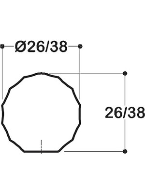 TeknoKapsül Krom Renkli 26 mm Tek Delikli Kulp