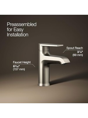 TeknoKapsül K-97060-4-BN Hint Banyo Lavabo Muslukları, Fırçalanmış Nikel