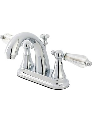 TeknoKapsül KS7611WLL Wilshire 10,6 cm Merkezli Lavabo Musluğu, Pirinç Açılır Kaplı, Krom, 10,16 cm Musluk Eriş