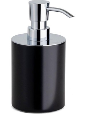 TeknoKapsül Tezgah Üstü Sıvı Sabunluk 250 ml Siyah-Krom Renk 160X80X103 mm Siyah Tek Ebat BA2003 006 Al6-Cr