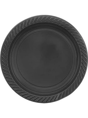 TeknoKapsül - Siyah Tabak 25 Adet 22 cm