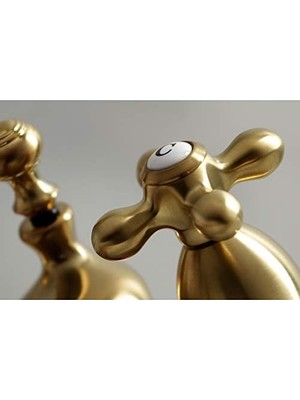TeknoKapsül KS3607AX Restorasyon 10,16 cm Ortaya Monte Lavabo Musluğu, Pirinç