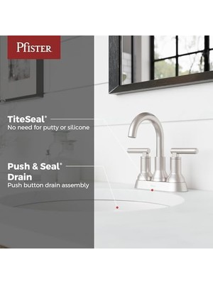 TeknoKapsül LF048CSOGS Capistrano 2 Kollu 10,16 cm Orta Set Banyo Bataryası Fırçalanmış Nikel