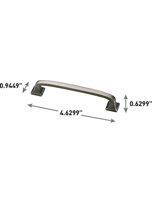 TeknoKapsül P29613K-904-B Kare Ayak Çekme, 4" (102 Mm), Yadigarlık Gümüş, 10 Adet