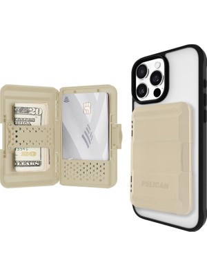 TeknoKapsül Manyetik Cüzdan Kart Tutucu - Ağır Hizmet Tipi Geçmeli Magsafe - Çıkarılabilir Sert Kabuk - 14 P