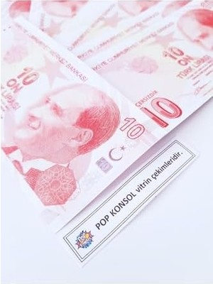 TeknoKapsül Pop Konsol 100 Adet Geçersiz Parti Şaka Karışık Türk Lirası PP194001