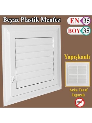 TeknoKapsül Plastik Menfez 35X35 cm Banyo / Wc Havalandırma Menfezi Panjur