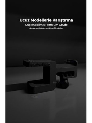 TeknoKapsül Siyah Masa Kenarı Kulaklık Standı – Shadow Edition V6 (Yeni Versiyon) | Kaydırmaz Keçeli, E