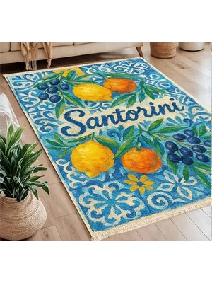 Vivense Santorini Baskılı Dokuma Taban Halı, 261 Yng, 150X230  cm