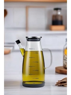 TeknoKapsül Tekli Metal Kapaklı Yağdanlık Slikon Altlıklı Paslanmaz Çelik Kapak Yağdanlık 1000 ml