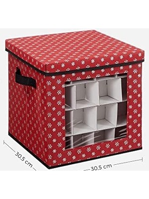 TeknoKapsül Saklama Kutuları, 3'lü Set, Katlanır Kutular, Kutu Başına 64 Küçük Bölme, Esnek Ayırma Duvarları, 3