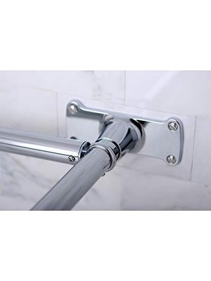 TeknoKapsül CC3131 62-Inç Büyük Boy 27-5/8-Inç D Tipi Duş Çubuğu, Parlak Krom