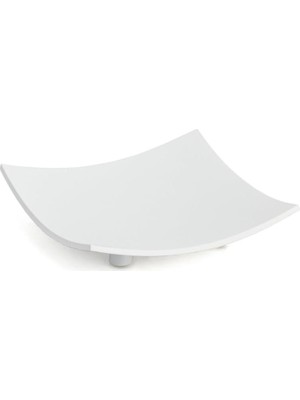 TeknoKapsül Tezgah Üstü Katı Sabunluk Beyaz Renk 27X115X115 mm