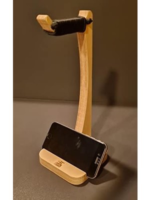 TeknoKapsül Ahşap Telefon Tutuculu Kulakık Standı