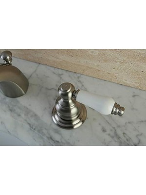 TeknoKapsül KB948B Viktorya Mini Yayılmış Lavabo Musluğu, Fırçalanmış Nikel
