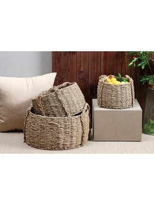 TeknoKapsül Tony Naturel Kulplu Sepet 38 cm