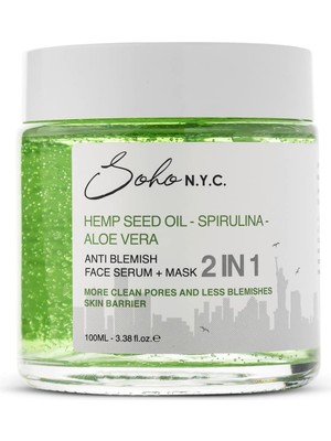 TeknoKapsül Soho N.y.c. Vegan Anti Blemish-Leke Karşıtı Durulanmayan Maske Etkili 100 ml