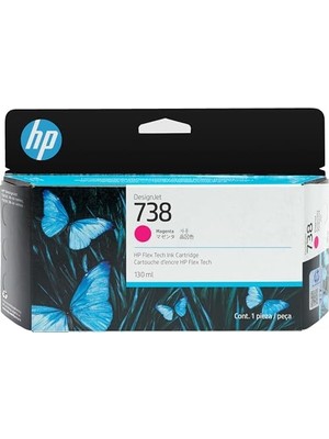 TeknoKapsül 738 130-ML Magenta Designjet Ink Cartridge Mürekkep Kartuşu 1 Adet Standardı