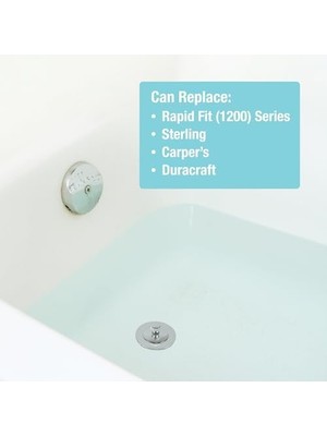 TeknoKapsül Danco 88599 Kaldır Döndür Küvet Banyo Gider Tıpası, Krom