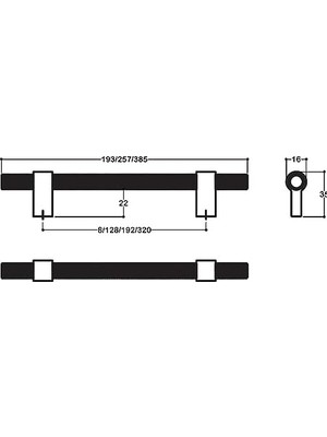 TeknoKapsül Klasik Kulp 416 mm Füme Renk
