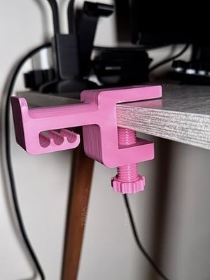 TeknoKapsül Pembe Asılabilir Kulaklık Standı – Sağlam V5 Modeli, Kaydırmaz Keçeli, Ergonomik Stand, Sak