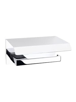 TeknoKapsül Flat Kapaklı Tuvalet Kağıtlığı Krom Renk 118X85X170 mm