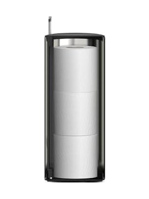 TeknoKapsül Easystore Luxe Paslanmaz Çelik Gizli Tuvalet Kağıdı Tutacağı, Kapaklı Stand, 3 Ruloya Kadar Hods