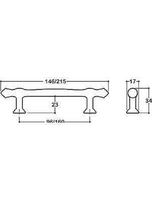 TeknoKapsül Parlak Nikel Renkli 160 mm Kulp