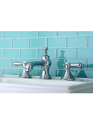 TeknoKapsül KC7061BAL Geniş Lavabo Musluğu, Pirinç Pop-Up, 12,7 cm Ağız Erişiminde, Cilalı Krom