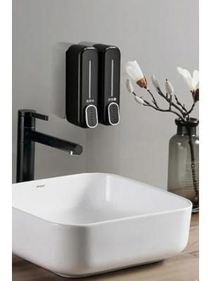 TeknoKapsül Duvara Monte 350ML Beyaz Sabunluk Sıvı Banyo El Duş Jeli Şampuan Dağıtıcısı 1450