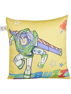 TeknoKapsül Taç Toy Buzz Desenli Pamuk Kırlent, Çok Renkli, Tek Parça