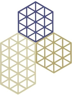TeknoKapsül Triangles Topfuntersetzer, Hitzebeständig Bis 250 °c, Silikon Untersetzer, Dekorative Untersetzer F