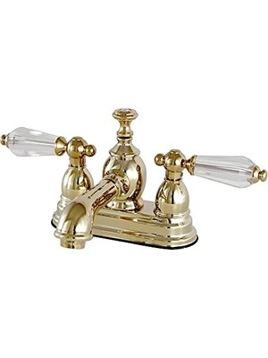 TeknoKapsül KS7002WLL Wilshire 10 cm Merkez Seti Lavabo Bataryası Açılır, Cilalı Pirinç, 10,9 cm Ağız Erişimi