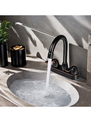 TeknoKapsül Soka Banyo Lavabo Bataryası, Düz Başlı, Fırçalanmış Nikel