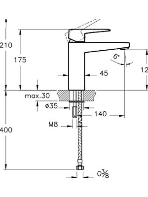 TeknoKapsül Ora A42804 Yüksek Lavabo Bataryası, Krom