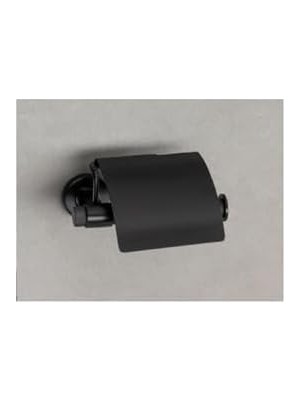 TeknoKapsül Flexu Kapaklı Tuvalet Kağıtlığı Siyah Renk 85X88X158 mm