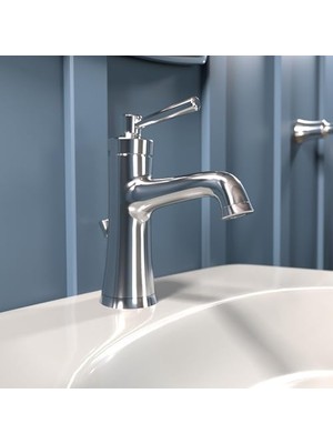 TeknoKapsül Joleena Geçişli 1-Kulplu 1 20,32 cm Yüksekliğinde Banyo Lavabo Bataryası, Krom 04771000