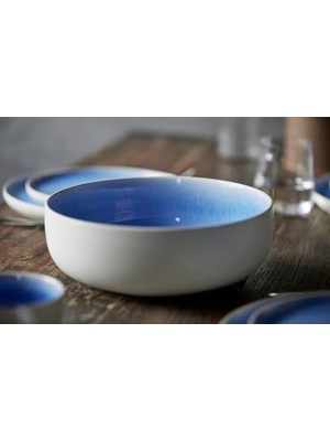 TeknoKapsül Makarna Tabağı Dia 19 cm Mat Beyaz/parlak Nehir
