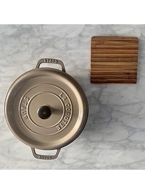 TeknoKapsül Trivet, 2'li Set Akasya Ahşap Bulaşıklık