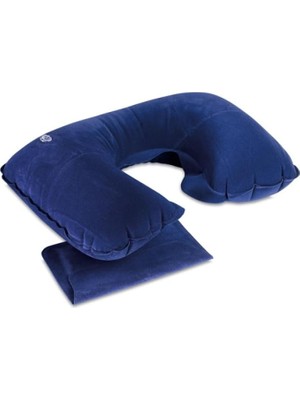 TeknoKapsül Aynoks Seyahat Boyun Yastığı, Lacivert, Şişirilebilir Pvc, Ergonomik Tasarım, Yolculuk Araç Içi