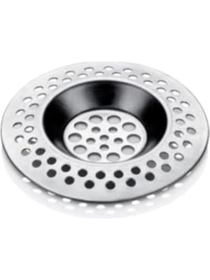 TeknoKapsül Paslanmaz Lavabo Evye Süzgeci 7cm Ideal Boy Standart Gri Delikli Yeni Model Sök- Tak - Çıkar Kolay