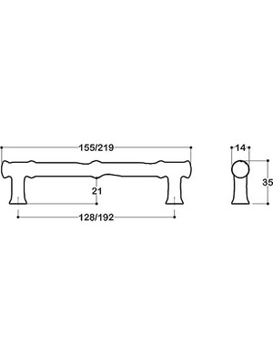 TeknoKapsül Antik Gümüş Rengi 192 mm Klasik Kulp