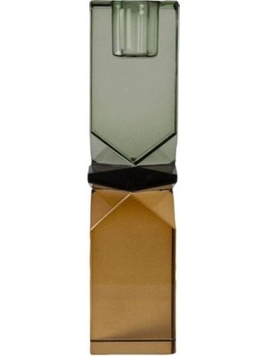 TeknoKapsül Kristal Mum Tutucu, Sarı/yeşil 16X4X4 cm