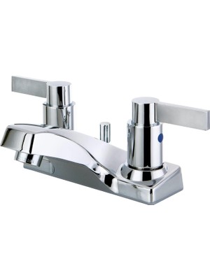 TeknoKapsül FB2201NDL Nuvofusion Lavabo Bataryası, 10 cm Orta Set, Abs Pop-Up, Cilalı Krom