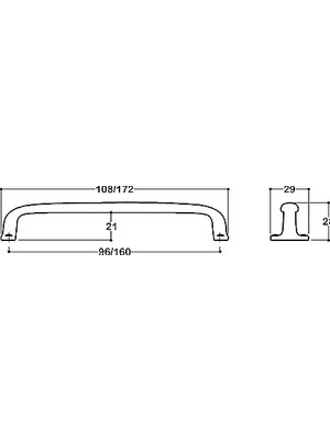 TeknoKapsül Siyah Renkli 96 mm Klasik Kulp