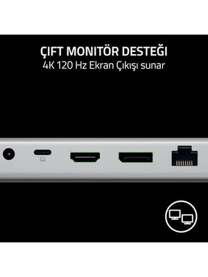 TeknoKapsül USB 4 - Oyun Üretkenlik Için 14 Bağlantı Noktalı Yüksek Hızlı - Çift Ekran Desteği, Cihaz Şarjı